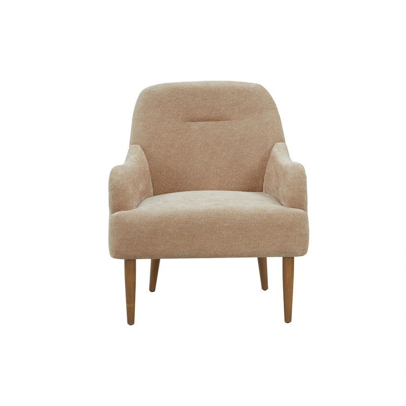 Fauteuil chenille, chaise d'appoint de style moderne avec pieds en bois, design confortable pour salon, chambre, bureau