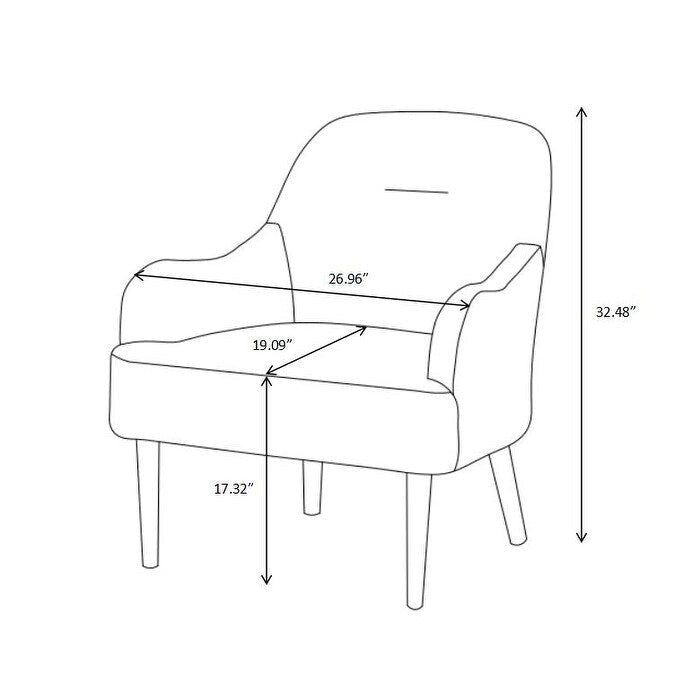 Fauteuil chenille, chaise d'appoint de style moderne avec pieds en bois, design confortable pour salon, chambre, bureau
