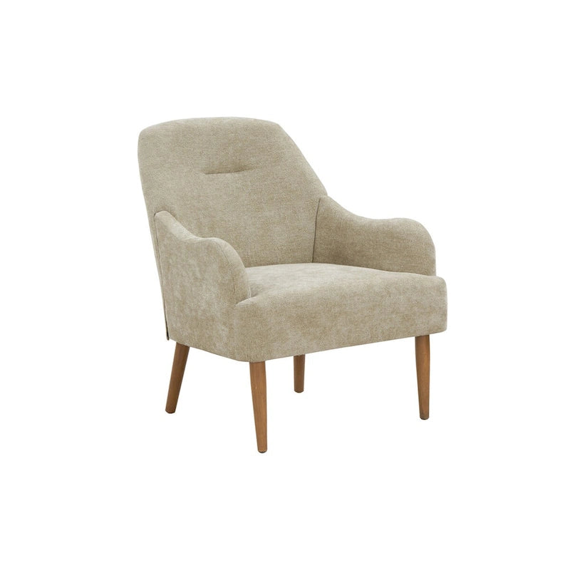 Fauteuil chenille, chaise d'appoint de style moderne avec pieds en bois, design confortable pour salon, chambre, bureau