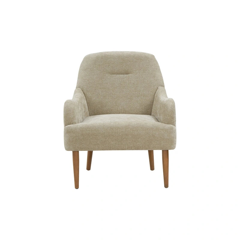 Fauteuil chenille, chaise d'appoint de style moderne avec pieds en bois, design confortable pour salon, chambre, bureau