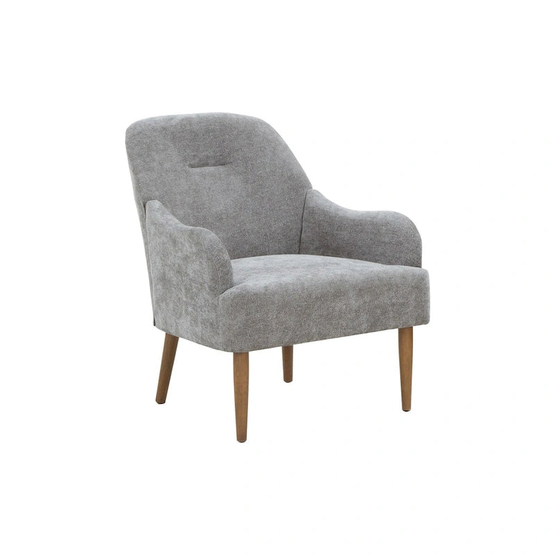 Fauteuil chenille, chaise d'appoint de style moderne avec pieds en bois, design confortable pour salon, chambre, bureau
