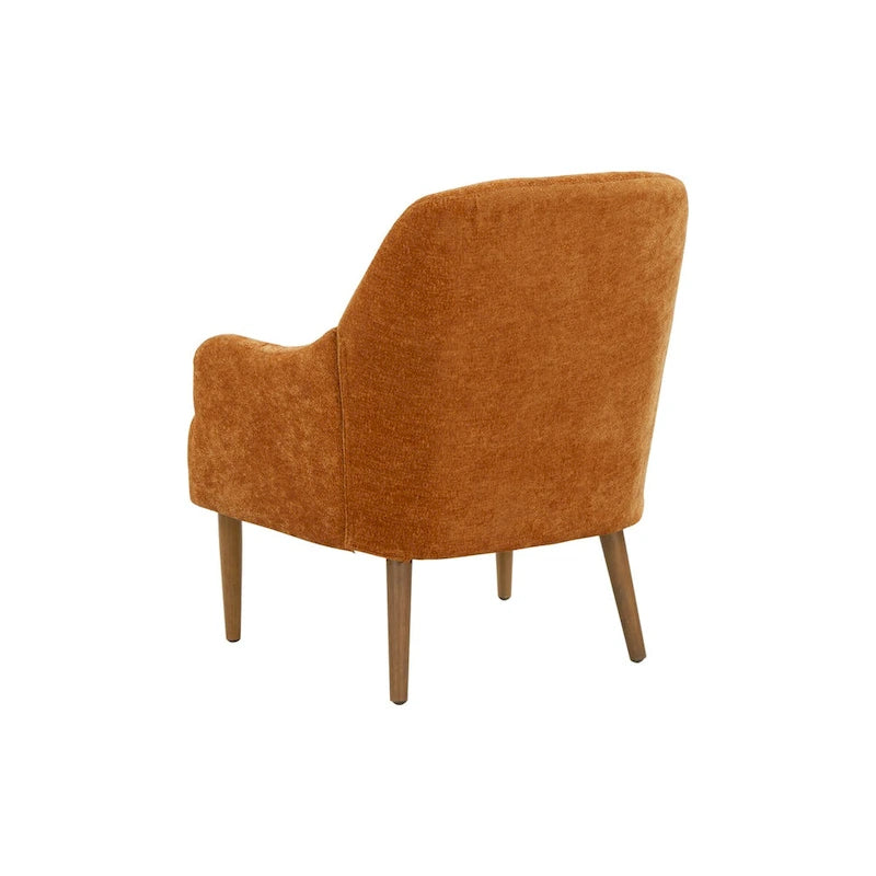 Fauteuil chenille, chaise d'appoint de style moderne avec pieds en bois, design confortable pour salon, chambre, bureau