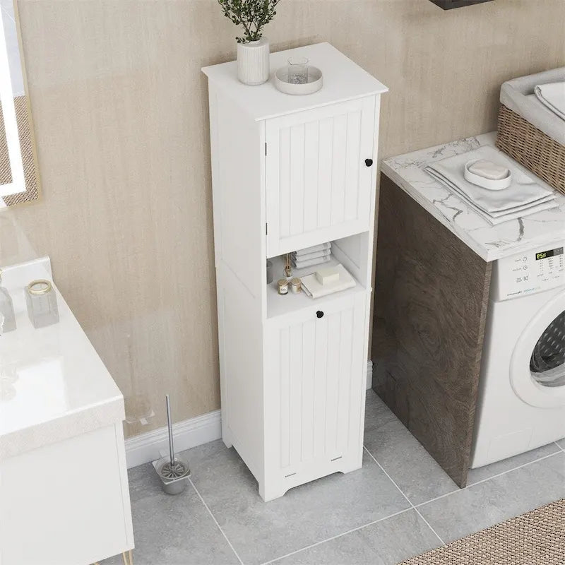 Meuble de tri de linge à un compartiment et une porte basculante