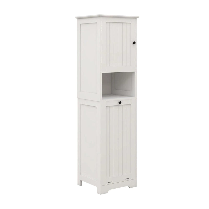 Meuble de tri de linge à un compartiment et une porte basculante
