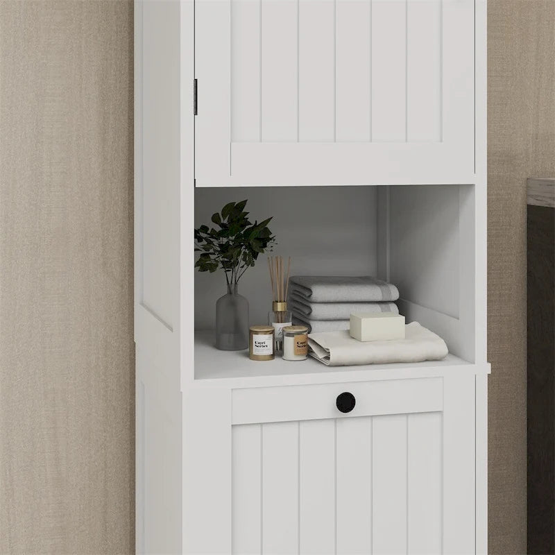 Meuble de tri de linge à un compartiment et une porte basculante